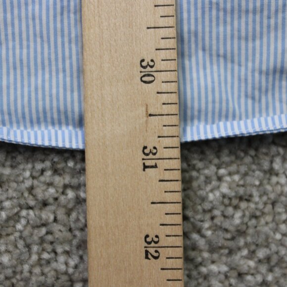 Gitman Bros Shirt Mens Large Blue Striped 100% Imported Cotton L/S Button Up - Picture 12 of 13